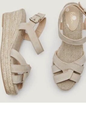 Boden Geometric Espadrille Wedges Sandals, Size 37